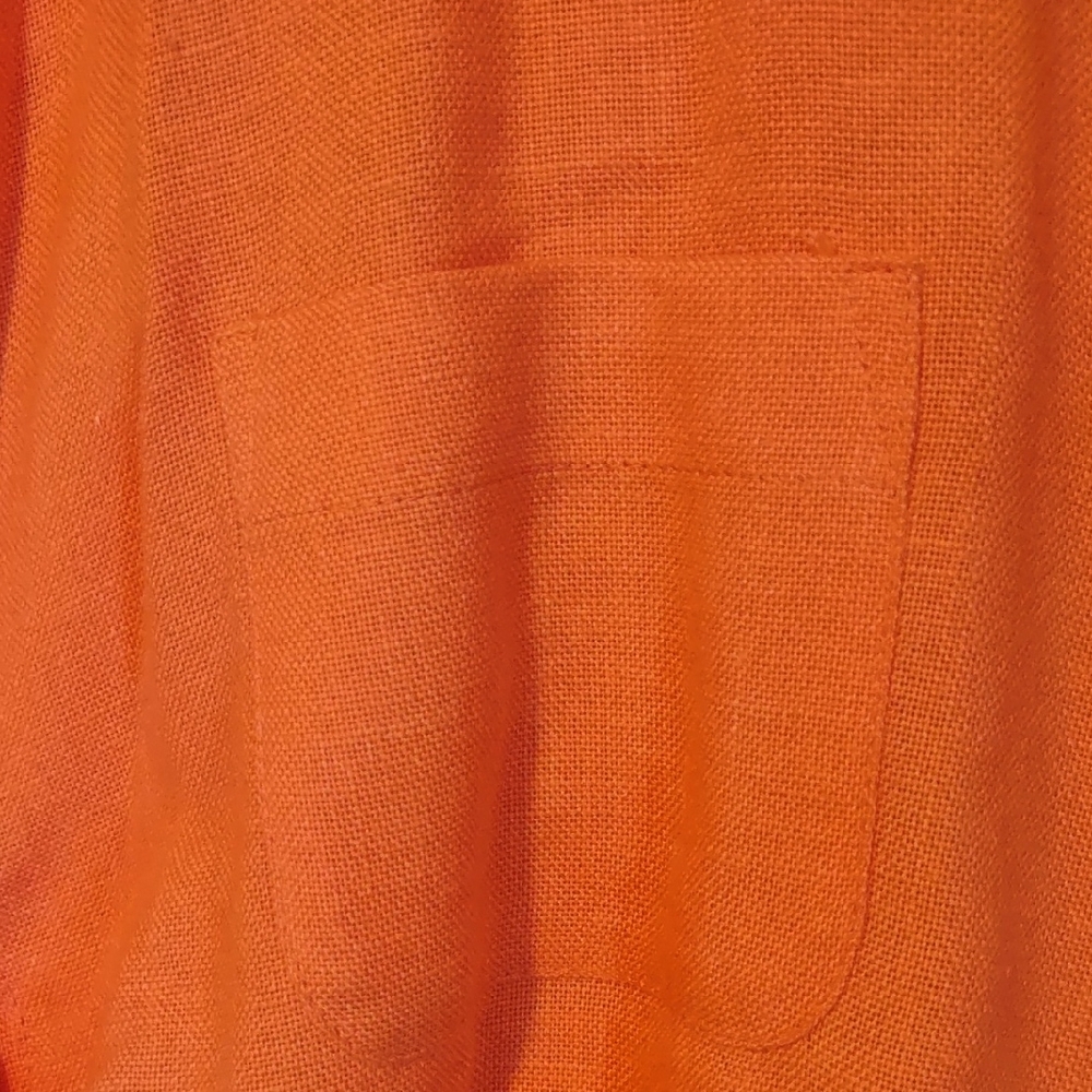 Joan Walters Orange Button-Up Blazer Suit Jacket Blouse Size Extra Large XL - Picture 4 of 5